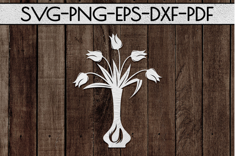 tulips-in-vase-papercut-template-spring-decor-svg-pdf