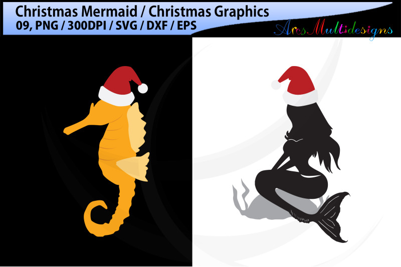 mermaid-christmas-svg-bundle