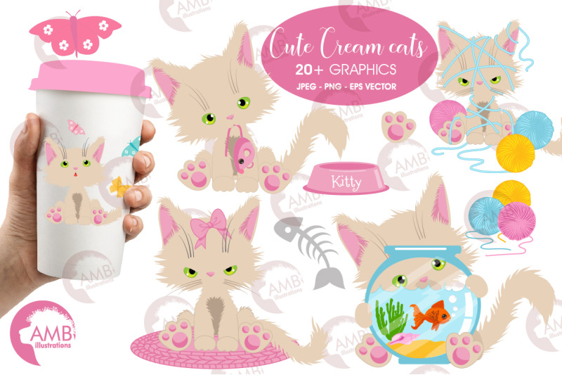 cute-cream-cat-clipart-kitten-goldfish-yarn-cute-kitten-amb-2654