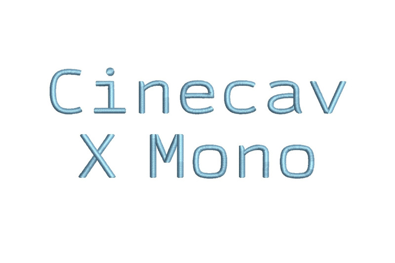 cinecav-x-mono-15-sizes-embroidery-font