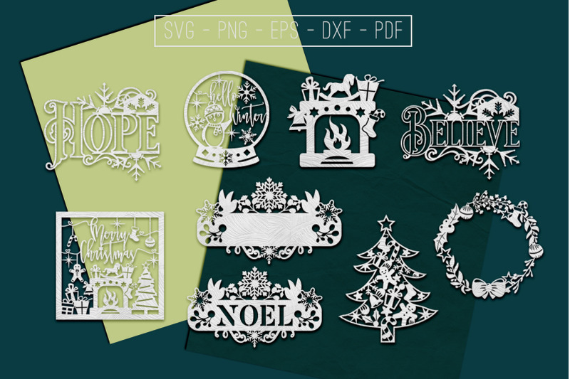 christmas-papercut-templates-bundle-xmas-tree-decor-dxf