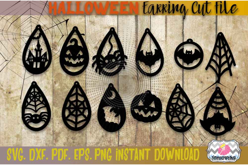 svg-dxf-pdf-png-and-eps-halloween-bundle-spider-web-bat