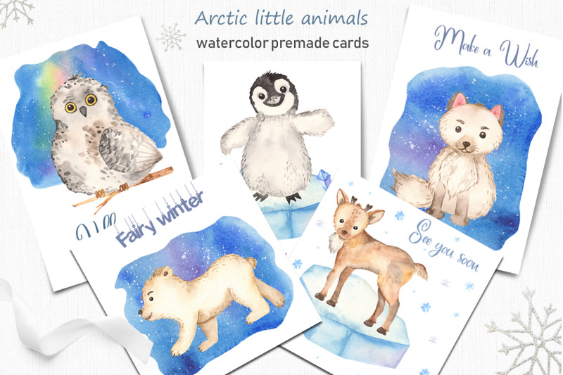 arctic-little-animals-watercolor-collection-clipart