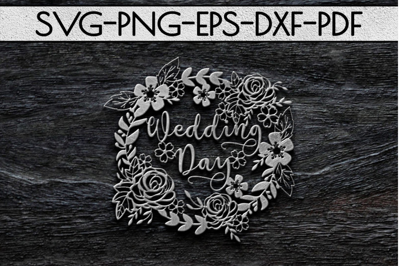 Download Wedding Day Papercut Template, Marriage Decor SVG, PDF ...
