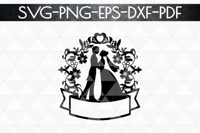Customizable Wedding Papercut Template, Marriage SVG, PDF By Mulia Designs | TheHungryJPEG.com