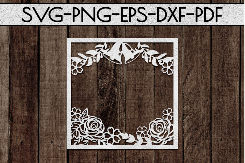 Download Wedding Frame Papercut Template, Marriage Decor SVG, PDF DXF By Mulia Designs | TheHungryJPEG.com