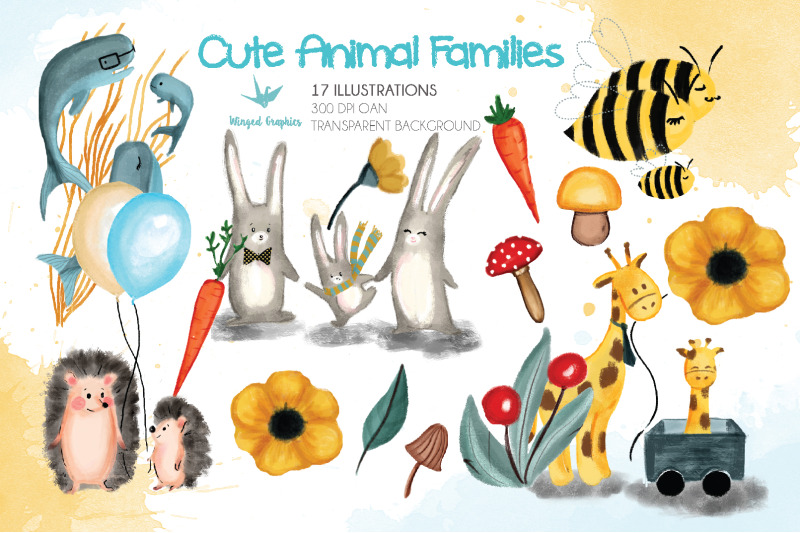 cute-families-of-animals-set-of-17-illustrations