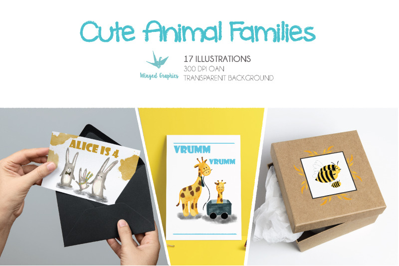 cute-families-of-animals-set-of-17-illustrations