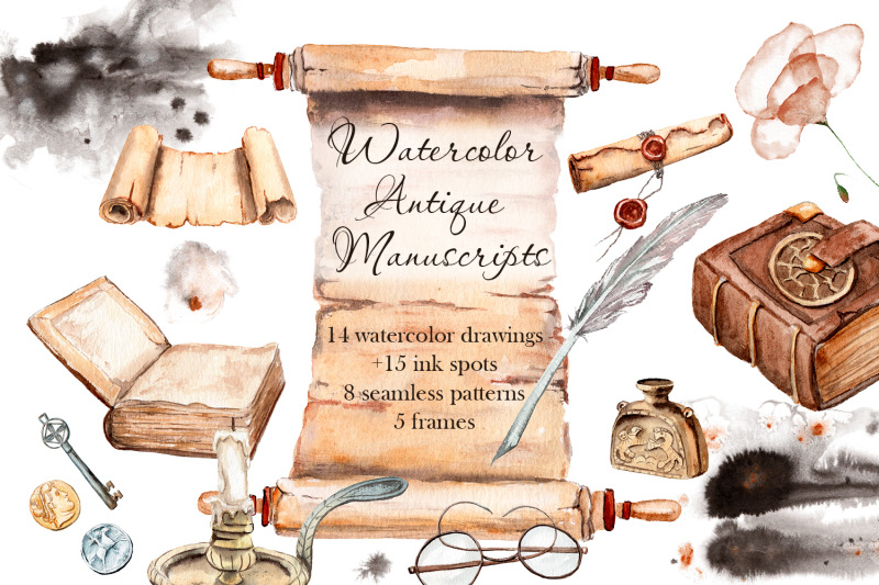 watercolor-ancient-manuscript