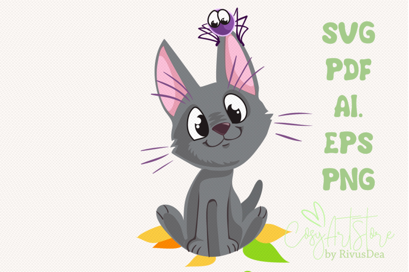 black-kitten-svg-download-cute-cat-png-grey-kitten-with-spider-hallo