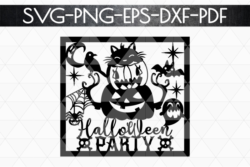 halloween-party-papercut-template-halloween-decor-svg-pdf
