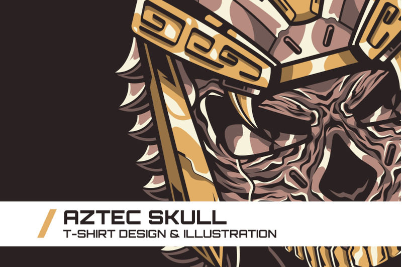 aztec-skull-t-shirt-illustration