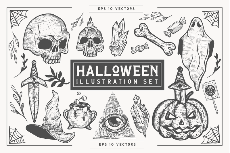 hand-drawn-halloween-vector-set