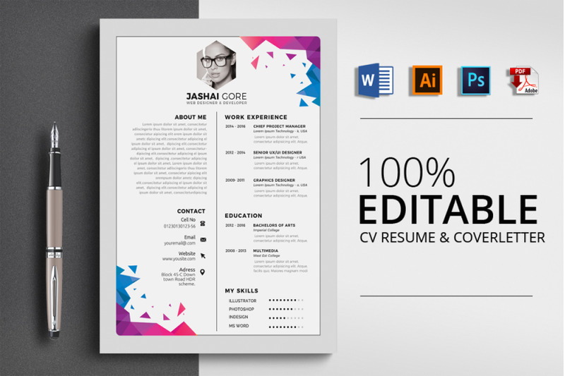 cv-resume-word-2-pages-template