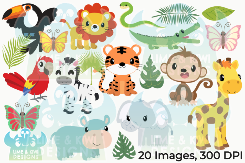 jungle-animals-clipart-lime-and-kiwi-designs