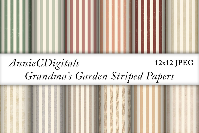 striped-scrapbook-paper-neutral-colors-grandmas-garden
