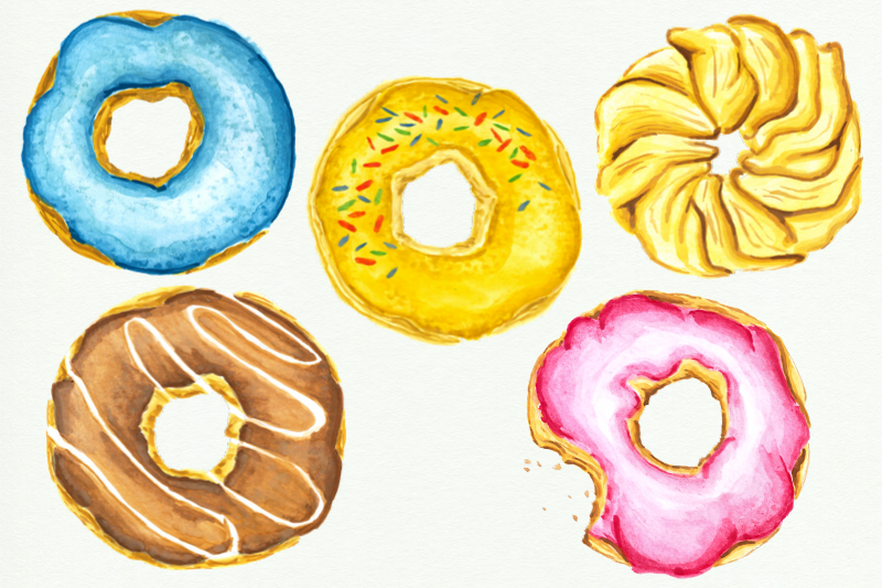 12-watercolor-donuts-illustrations