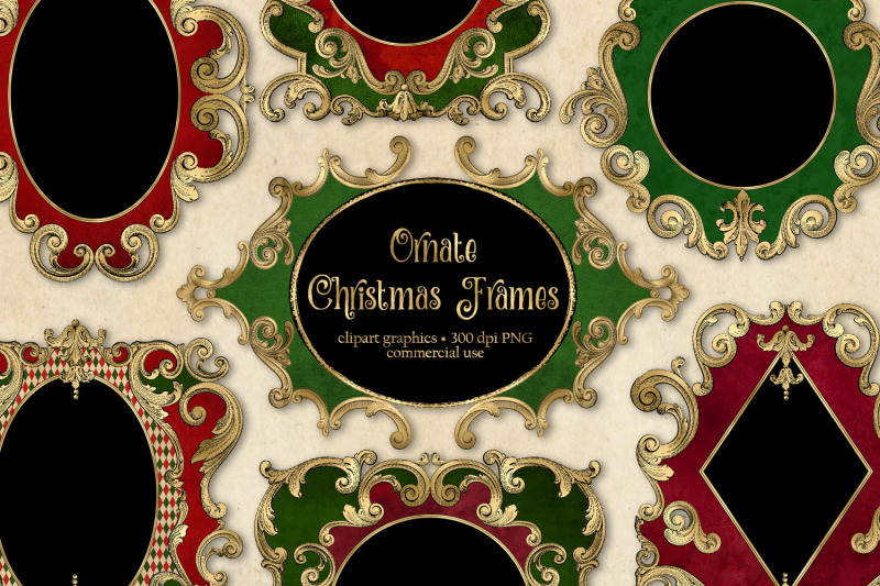 ornate-christmas-frames-clipart