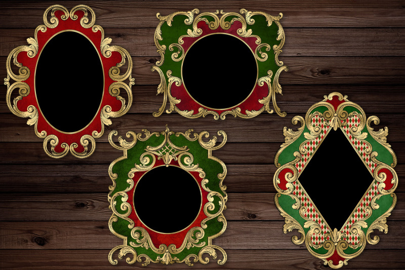 ornate-christmas-frames-clipart