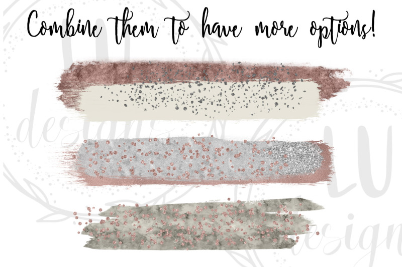 rose-gold-and-silver-brush-strokes-watercolor-paint-strokes-confetti