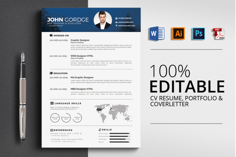 cv-resume-word-3-pages-template