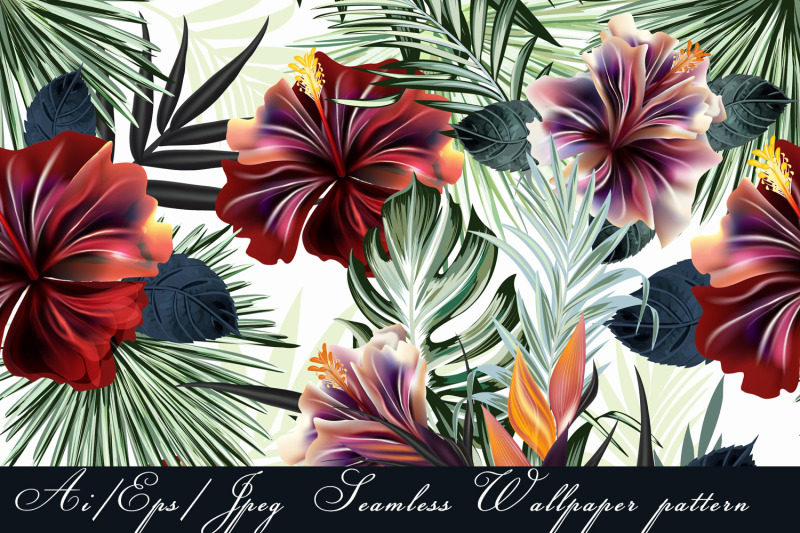 tropical-vector-seamless-pattern-with-hibiscus-flowers