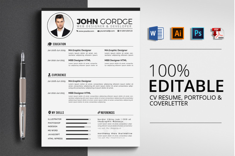 cv-resume-word-3-pages-template