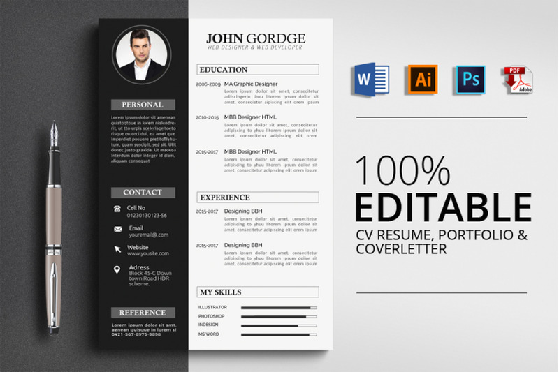 cv-resume-word-3-pages-template