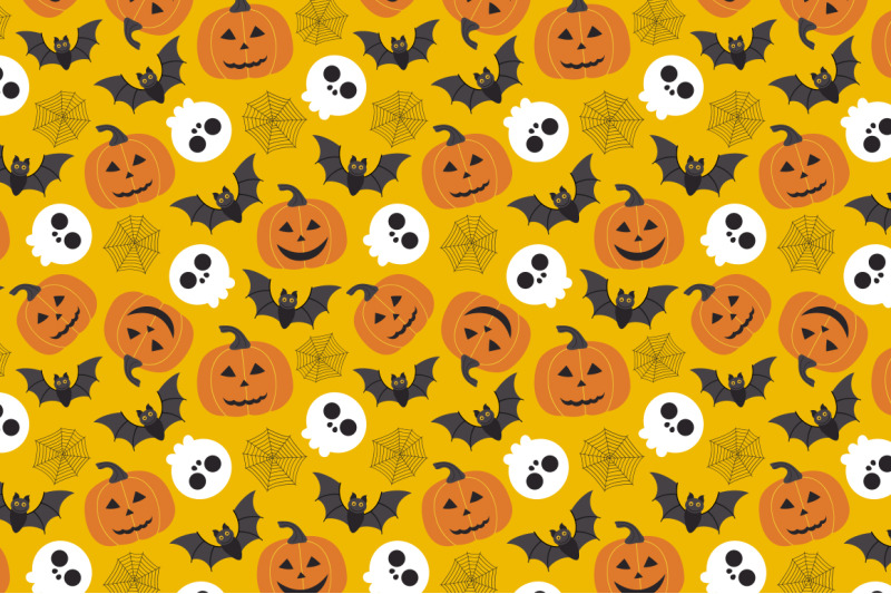 Halloween pattern collection By Nataka | TheHungryJPEG