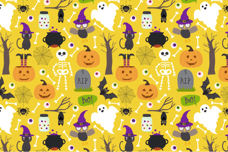 halloween-pattern-collection