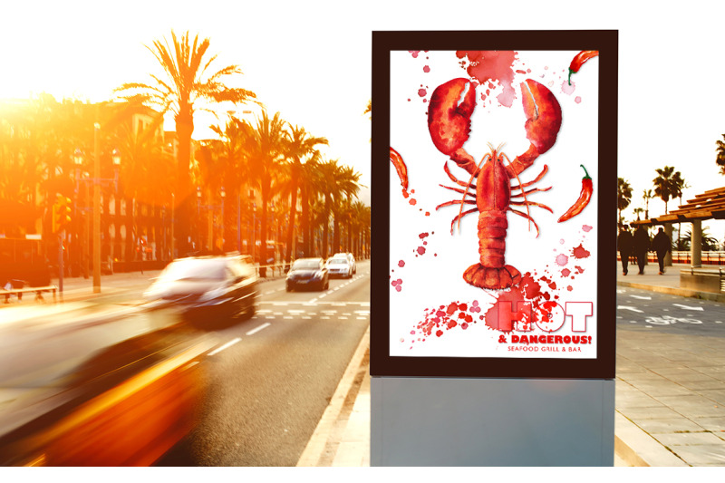 watercolor-crab-shrimp-lobster-cliparts