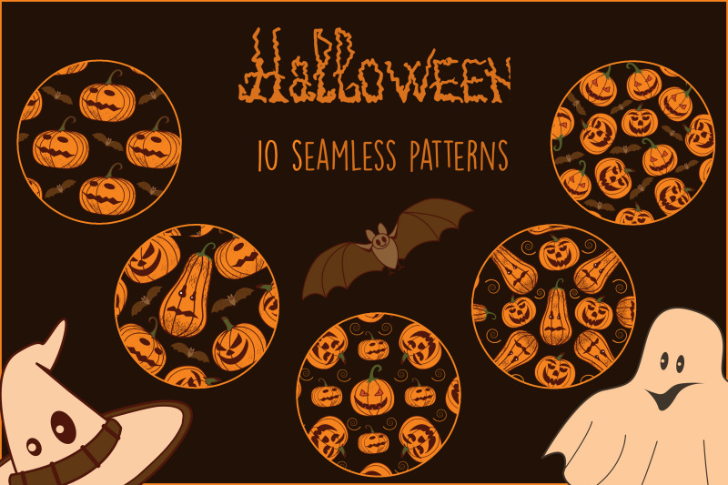 merry-halloween-seamless-patterns