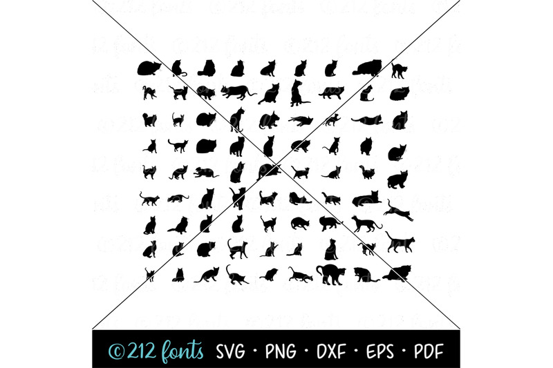 80-cats-and-kittens-silhouettes-cut-file-dxf-png-jpg-svg-eps