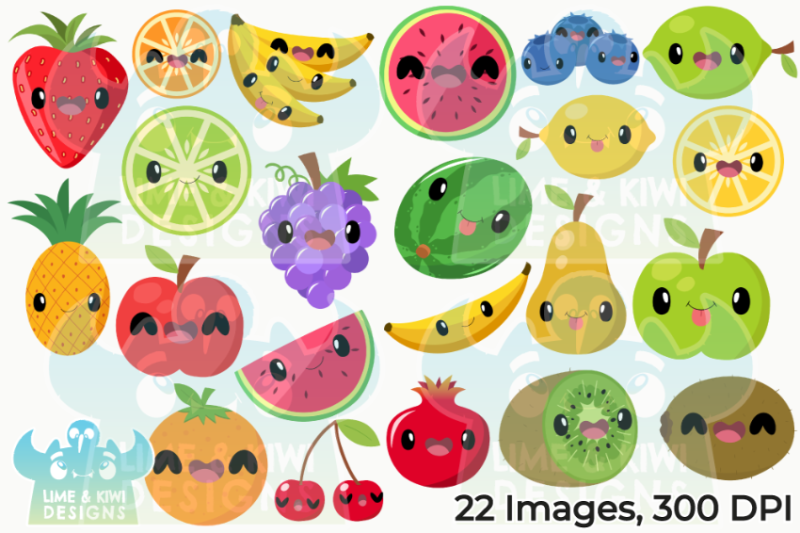 cute-fruit-clipart-lime-and-kiwi-designs