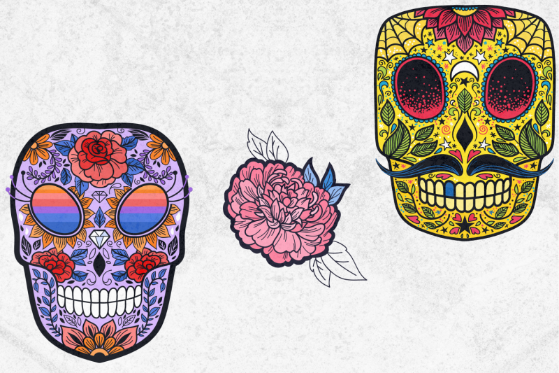 Download Sugar Skulls SVG Cut Files & Sublimation Collection By Tatiana Cociorva Designs | TheHungryJPEG.com