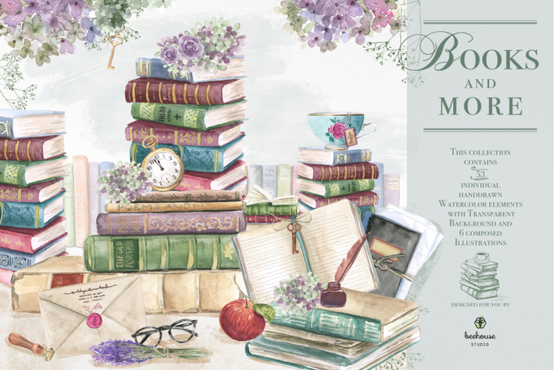 books-and-more-watercolor-illustrations