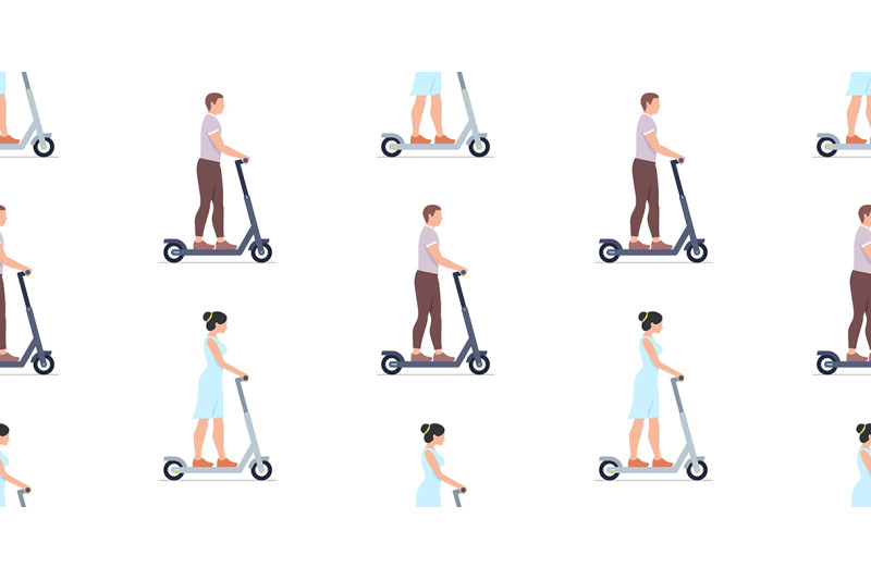 man-and-woman-electric-scooters