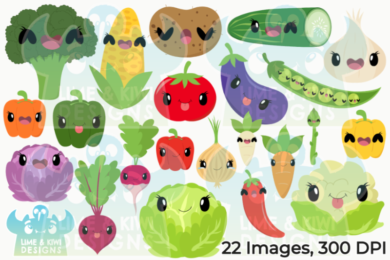 cute-vegetables-clipart-lime-and-kiwi-designs