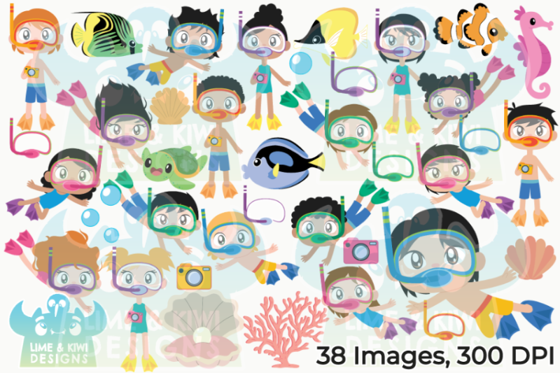 snorkeling-clipart-lime-and-kiwi-designs