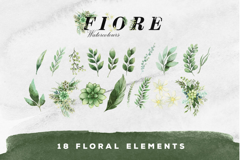 fiore-watercolor-clipart-elements