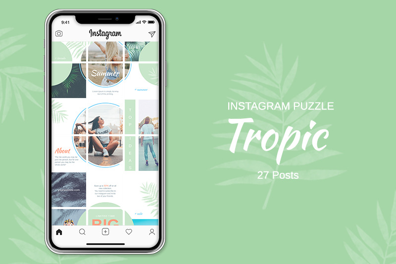 instagram-puzzle-template-tropic
