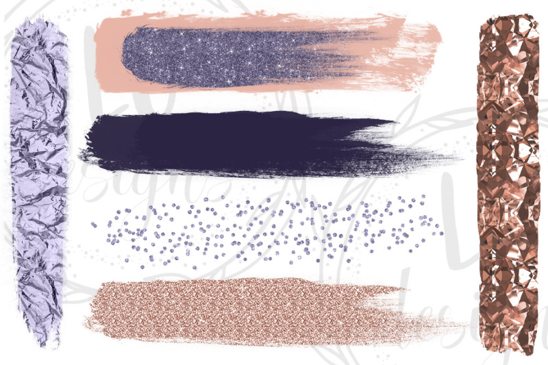 rose-gold-and-blue-brush-strokes-foil-textures-paint-strokes