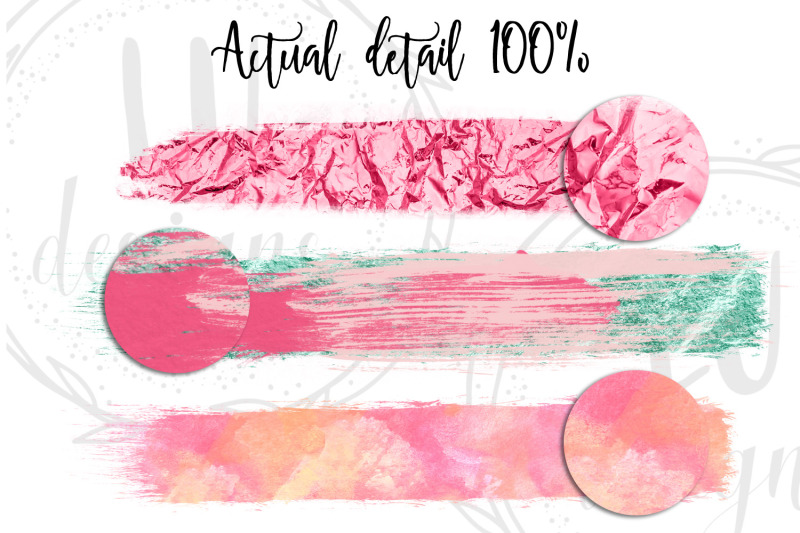 tropical-brush-strokes-pink-paint-strokes-mint-metallic-graphics