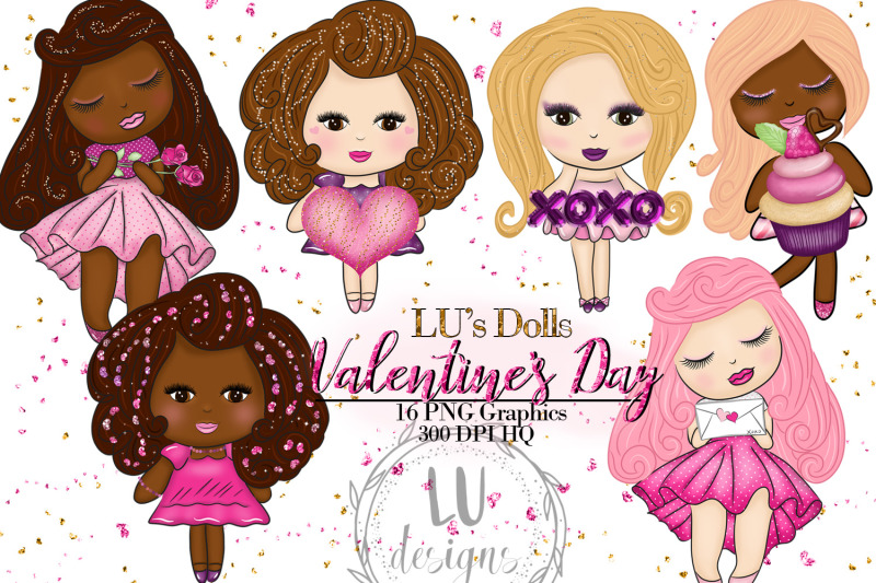 valentine-039-s-day-clipart-valentines-dolls-cute-romantic-girls-graphic