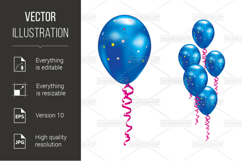 balloons-with-stars-and-ribbons