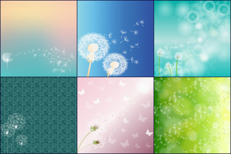 dandelion-variety-digital-papers