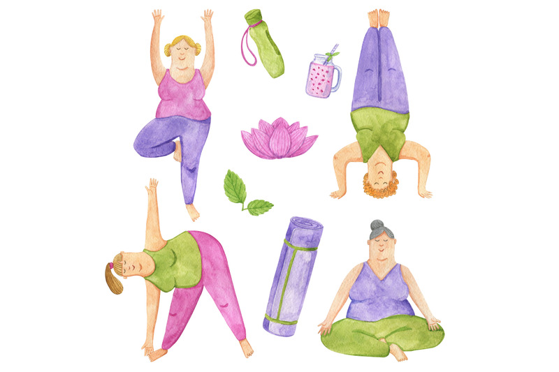 yoga-body-positive-watercolor-set
