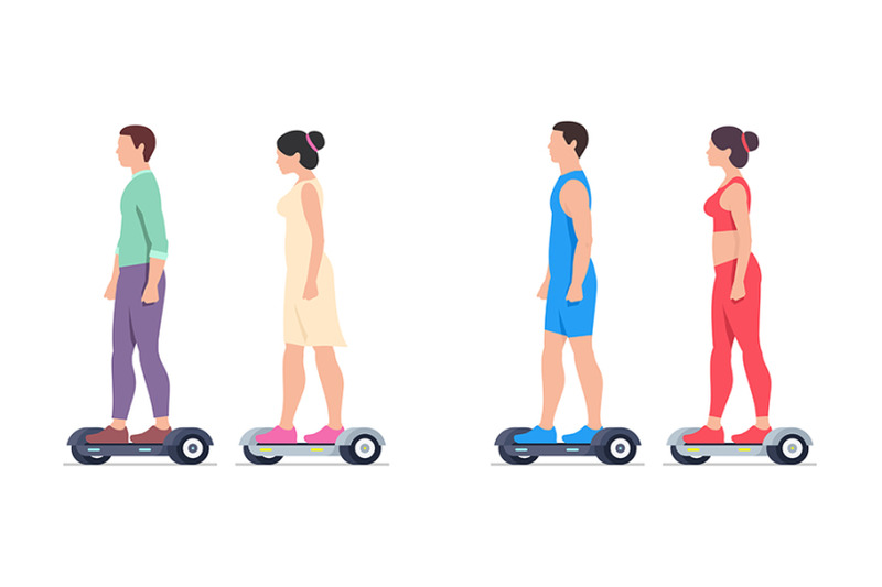 man-and-woman-electric-hoverboards