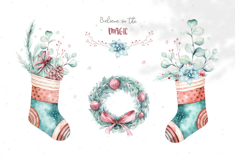 christmas-wreaths-set
