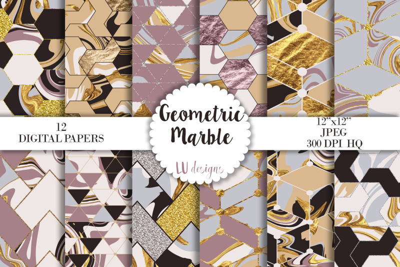 geometric-marble-digital-papers-abstract-gold-marble-textures